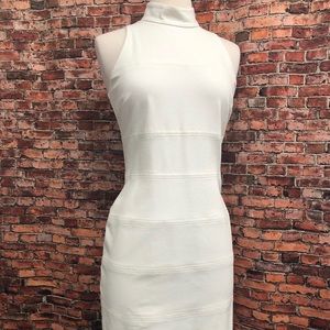 White House Black Market High Neck Fitted Dress